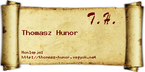 Thomasz Hunor névjegykártya